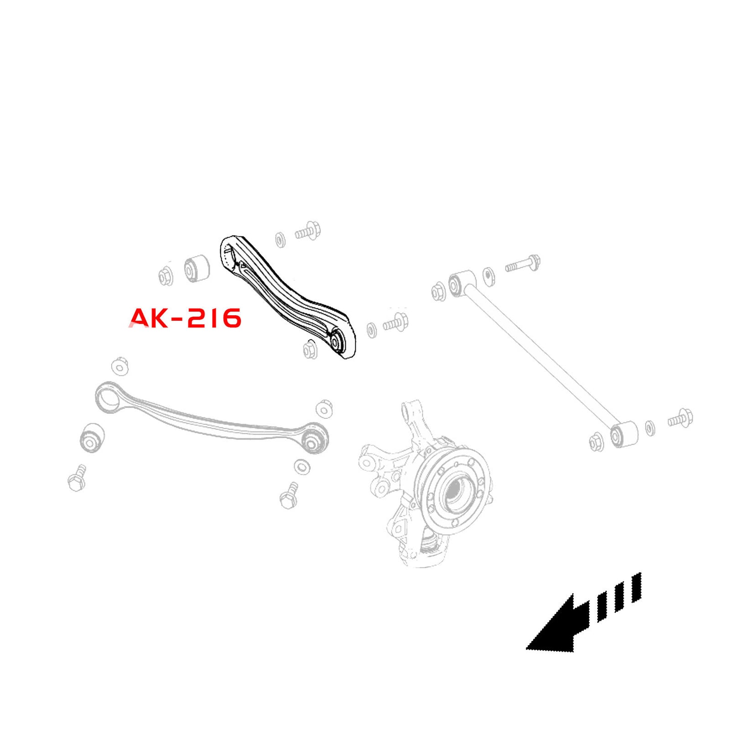 GODSPEED Dodge Durango (WK2) 2011-25 Adjustable Camber Rear Upper Arms w/ Spherical Bearing