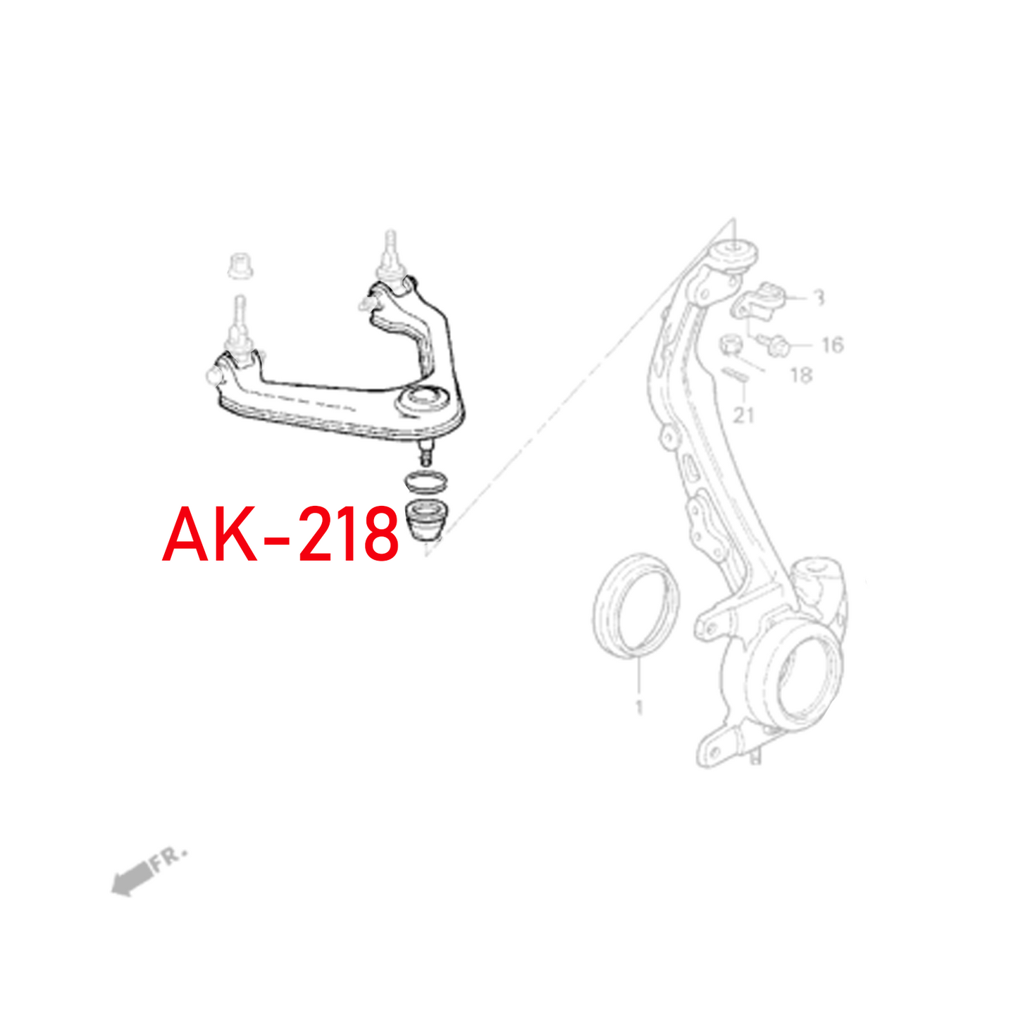 GODSPEED Honda Prelude (BA8-9/BB1-4) 1992-96 Adjustable Front Upper Camber Arms With Ball Joints