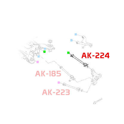 GODSPEED Infiniti M35h / M37 / M56 (Y51) 2011-13 Adjustable Rear Traction Arms With Spherical Bearings