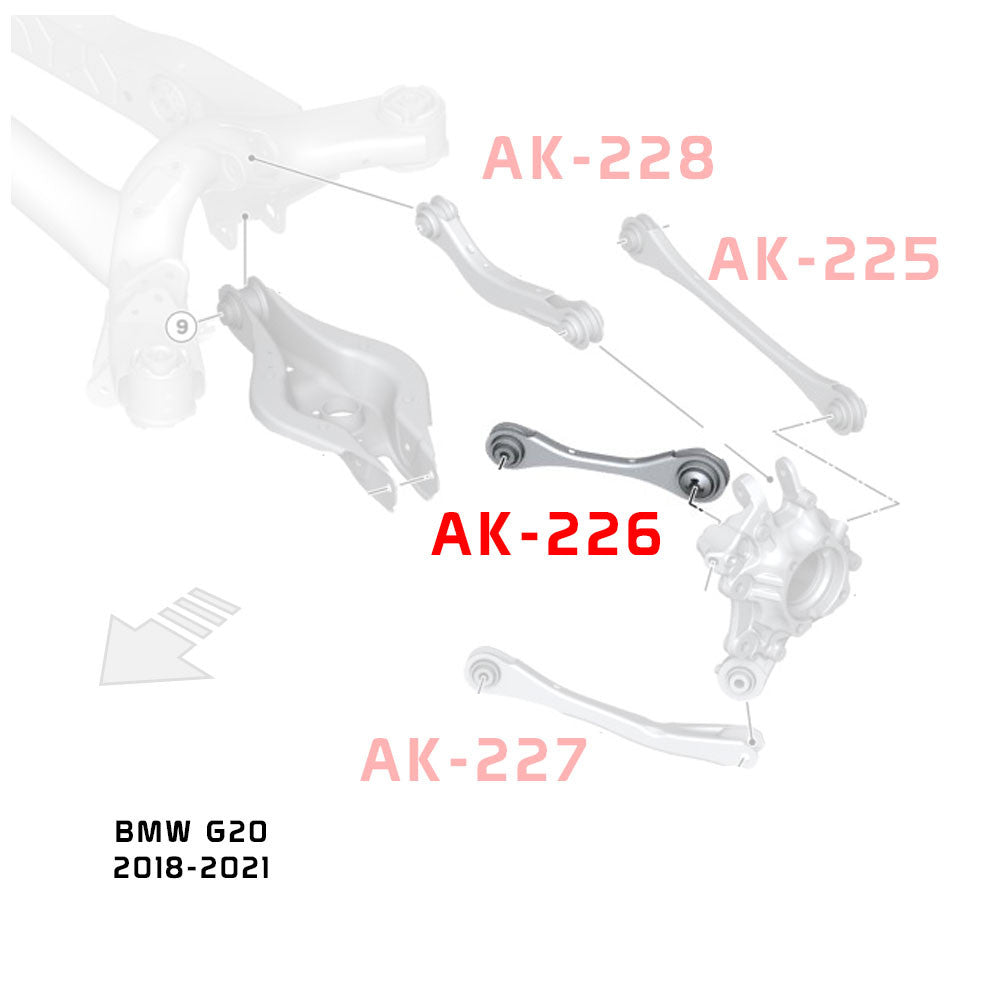 GODSPEED BMW 3-Series (G20/G21) 2019-24 Adjustable Rear Upper Forward Arms