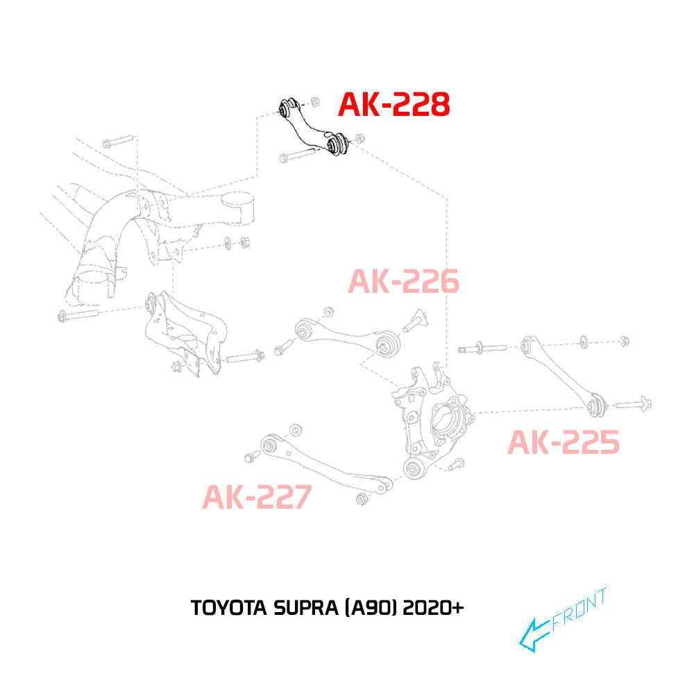 GODSPEED Toyota Supra (A90/A91) 2020-25 Adjustable Camber Rear Upper Arms
