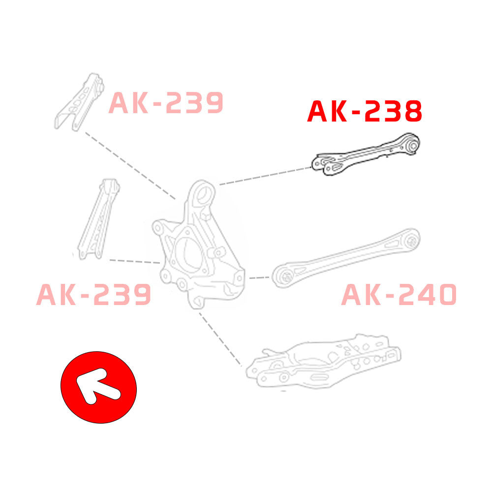 GODSPEED Chevrolet Camaro 2016-24 Adjustable Camber Rear Upper Arms w/ Spherical Bearings