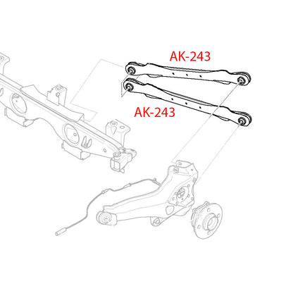 GODSSPEED BMW X1 (F48) 2016-22 Adjustable Rear Camber Arms With Spherical Bearings