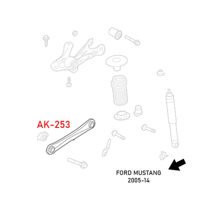 GODSPEED Ford Mustang (S197) 2005-14 Adjustable Lower Control Arms With Spherical Bearings