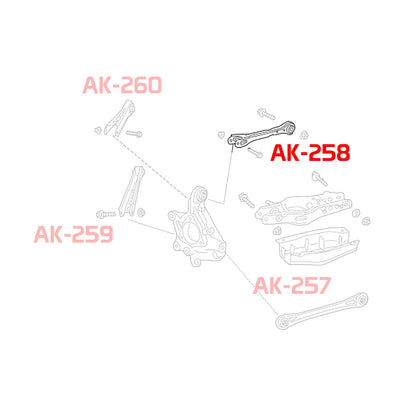Godspeed Cadillac ATS 2013-19 Adjustable Rear Arms With Spherical Bearings