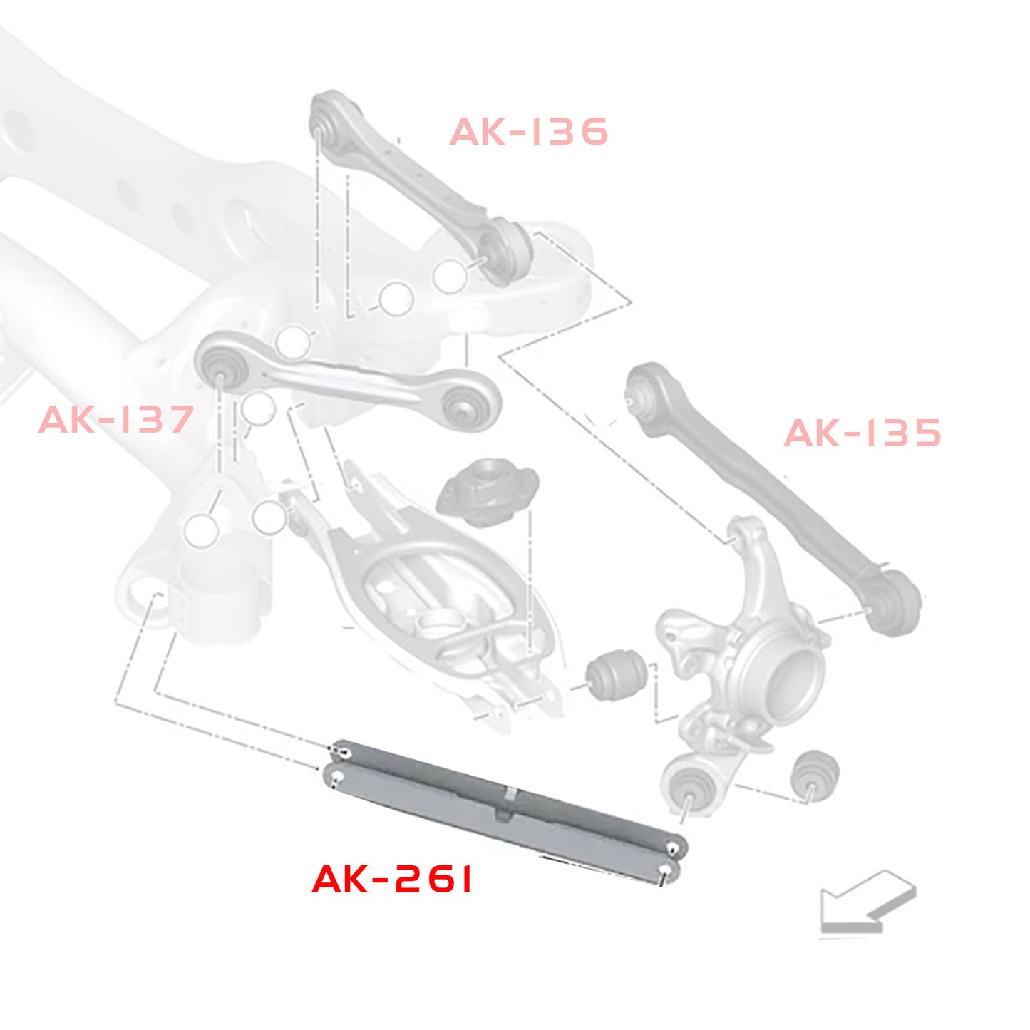 GODSPEED BMW 3-Series (E90/E91/E92/E93) 2006-11 Adjustable Trailing Arms