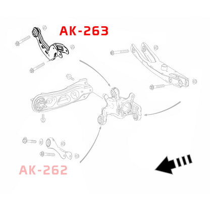 GODSPEED Infiniti QX30 (H15) 2016-19 Adjustable Rear Camber Arms w/ Spherical Bearings