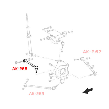 GODSPEED Lexus LS430 (XF30) 2001-06 Adjustable Rear Toe Arms With Spherical Bearings