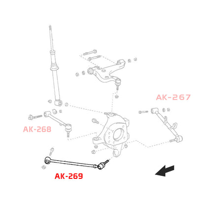 GODSPEED Lexus LS430 (XF30) 2001-06 Adjustable Rear Traction Rods With Spherical Bearings