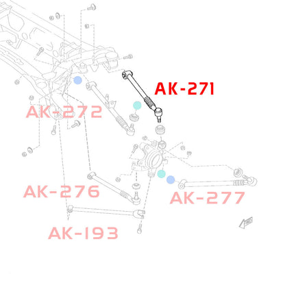 GODSPEED Mazda MX-5 Miata (NC) 2006-15 Adjustable Rear Upper Trailing Arms With Spherical Bearings