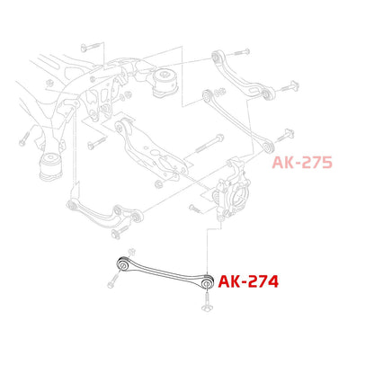 Godspeed Audi A5 Sportback/S5 Sportback /RS5 Sportback (F5) 2018-23 Adjustable Rear Arms With Spherical Bearings