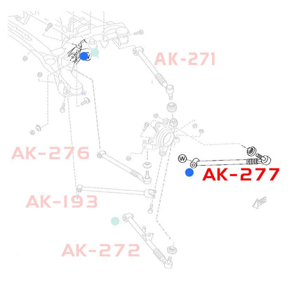 GODSPEED Mazda RX-8 (FE) 2004-11 Adjustable Rear Upper Lateral Arms With Spherical Bearings