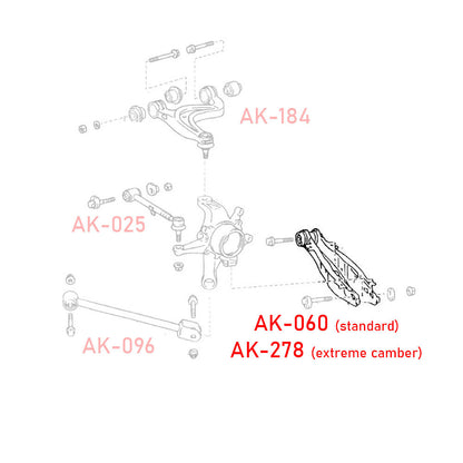 GODSPEED Lexus SC430 (Z40) 2002-10 Adjustable Rear Lower Control Arms