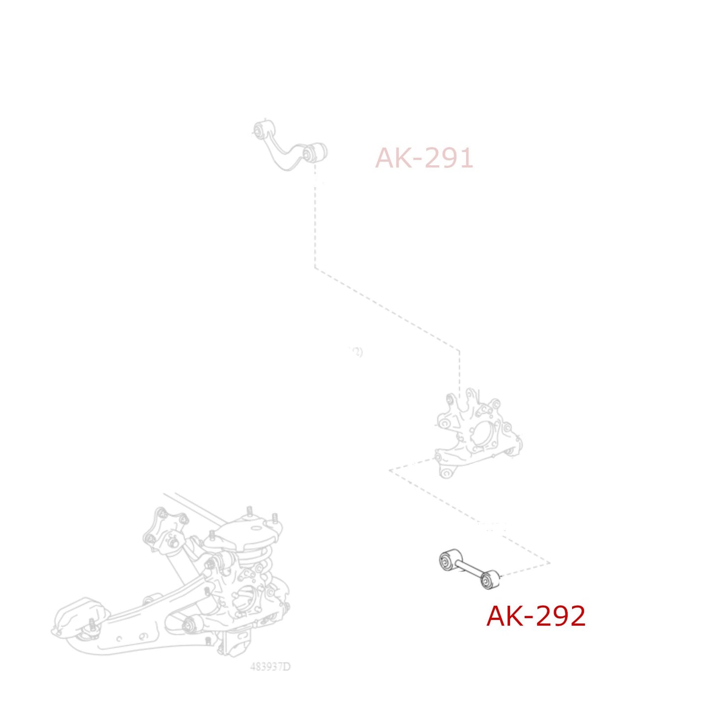 Godspeed Project Adjustable Rear Toe Arms for Toyota Highlander (XU50) 2014-2019