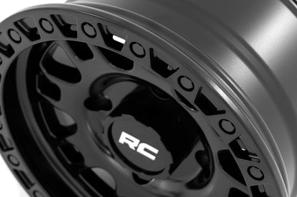 Rough Country  82 Series Wheel | UTV | Semi Gloss Black | 15x7 | 4x156 | +10mm