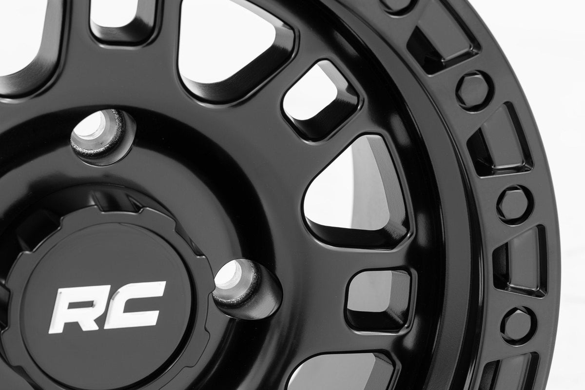 Rough Country  82 Series Wheel | UTV | Semi Gloss Black | 15x7 | 4x156 | +10mm