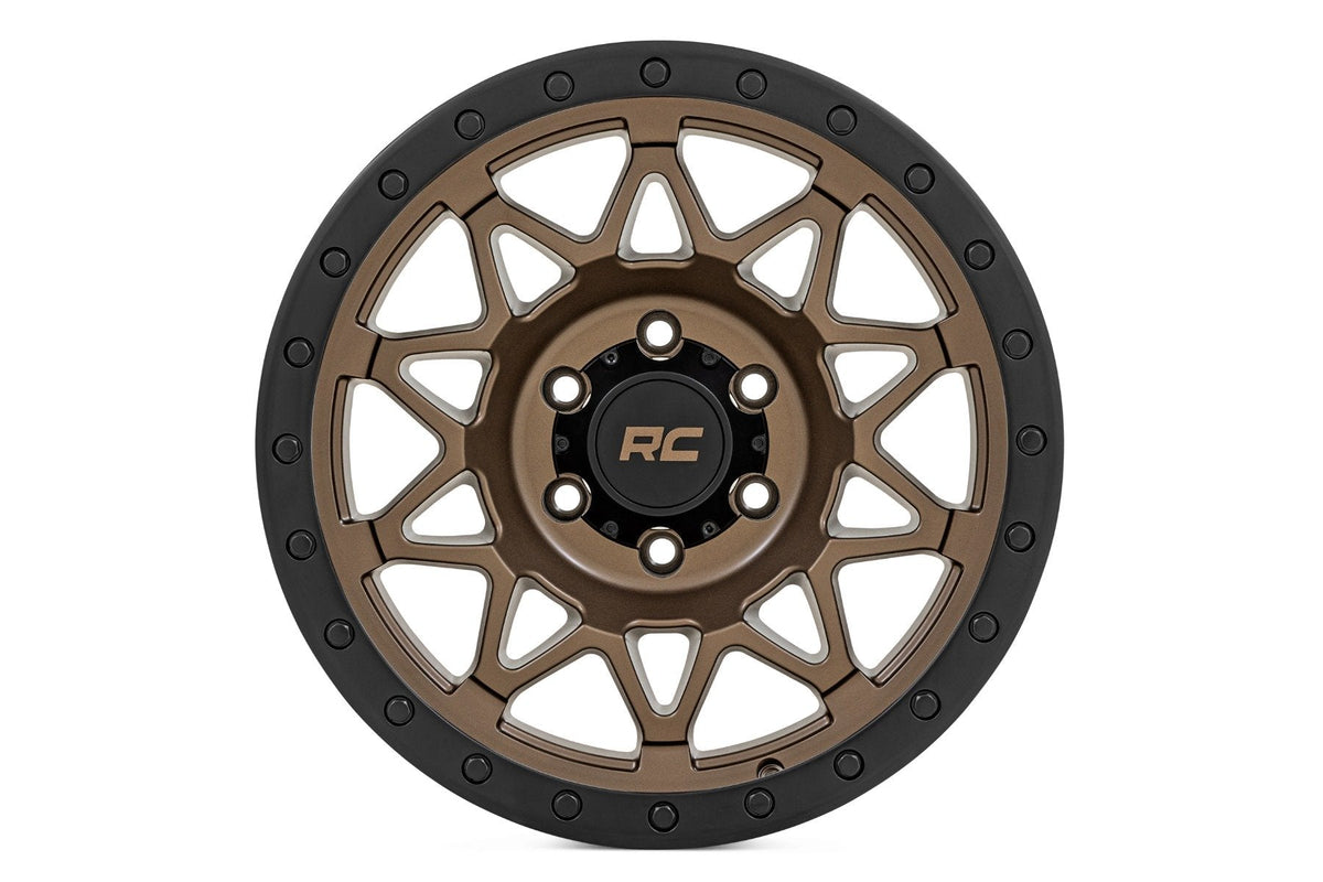 Rough Country 78 Series Wheel | Simulated Beadlock | Bronze/Black | 18x9 | 8x180 | 0mm