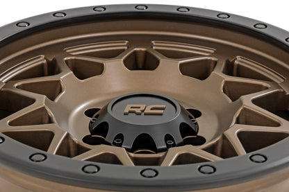 Rough Country 78 Series Wheel | Simulated Beadlock | Bronze/Black | 18x9 | 8x170 | 0mm