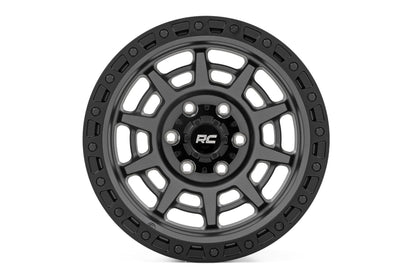 Rough Country 85 Series Wheel | Simulated Beadlock | Gunmetal Gray/Black | 17x9 | 8x6.5 | +0mm