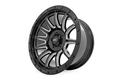 Rough Country 90 Series Wheel Gloss Black / Machined Spokes