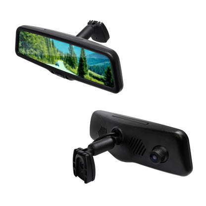 Master Tailgaters 10" Rear View Mirror Dash Cam with 10" LCD Screen | Rearview Universal Fit | 1080p 30fps HD DVR | Dual Way Video Recorder with WiFi | Anti Glare | 1080p Backup Camera Included
