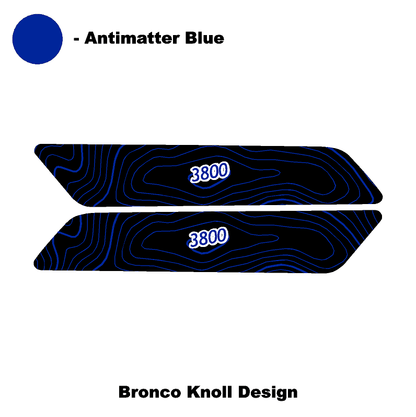 Topo Interior Rear Door Grab Handle Overlay Kit (Printed Series) - 2021+ Bronco 4 Door