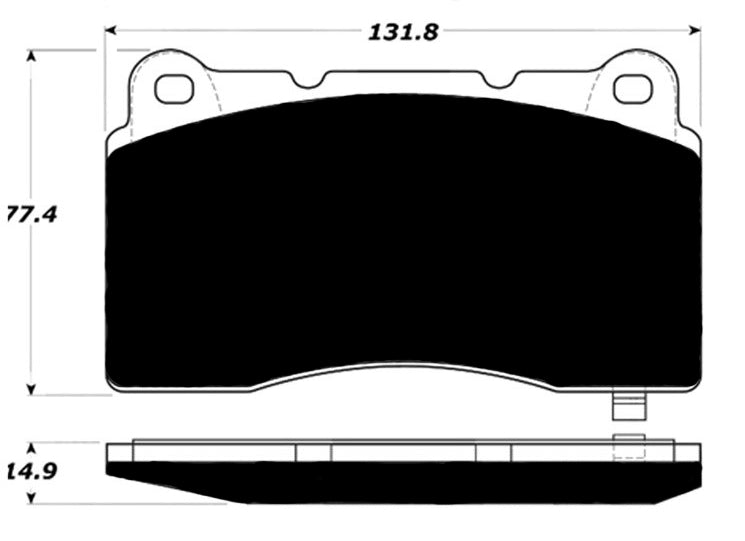 Porterfield Brake Pads for 2009 MITSUBISHI Lancer Evolution AWD