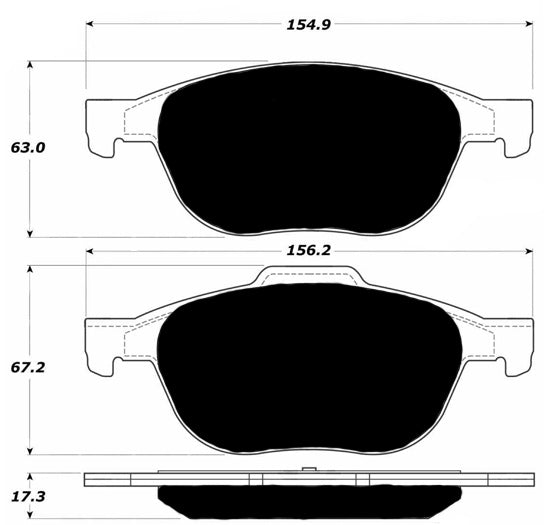 Porterfield Brake Pads for 2005 VOLVO S40 300mm Front Discs