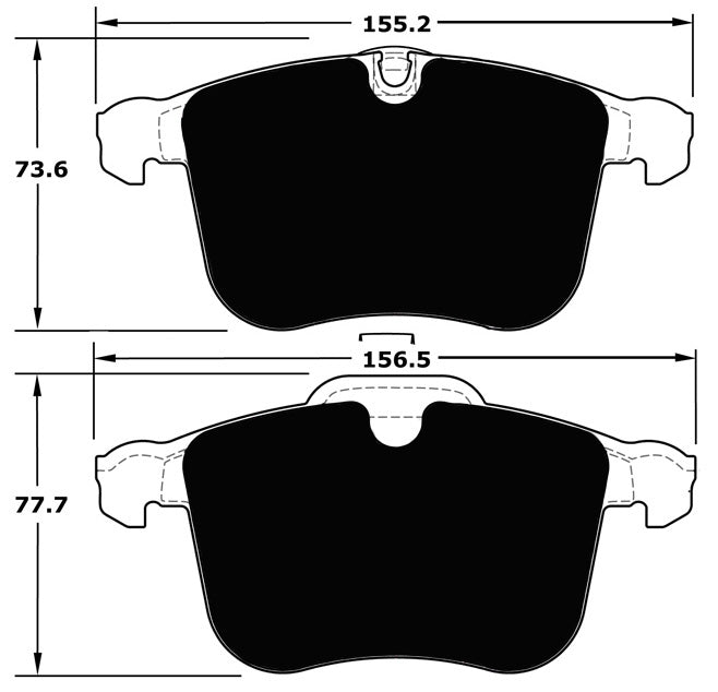 Porterfield Brake Pads for 2010 SAAB 9-3 Aero 2.8L 314mm F/Disc