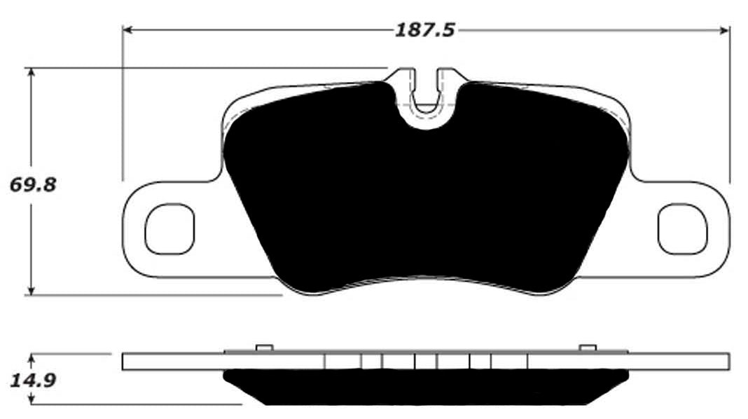 Porterfield Brake Pads for 2015 PORSCHE 911 Carrera S w/Iron Disc