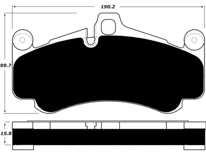Porterfield Brake Pads for 2010 PORSCHE 911 GT3 w/Iron Discs