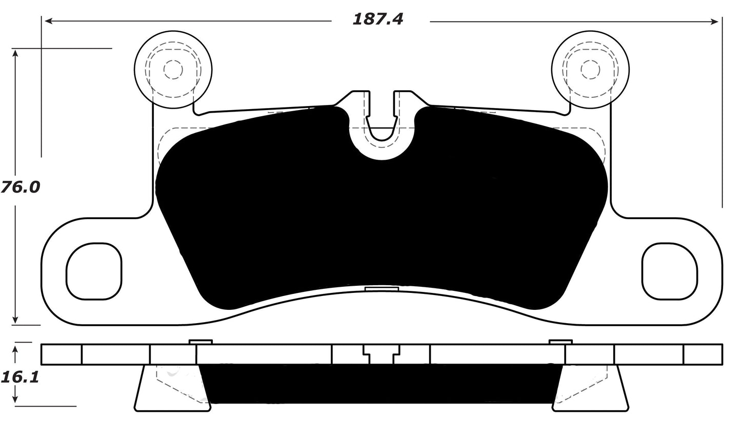 Porterfield Brake Pads for 2015 PORSCHE CAYENNE w/390mm Front Rotor