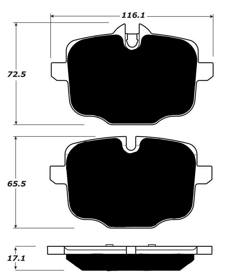Porterfield Brake Pads for 2013 BMW M5 - w/Iron Discs