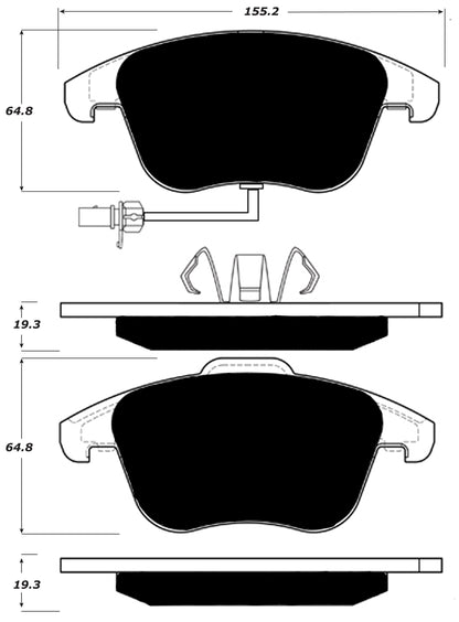Porterfield Brake Pads for 2014 AUDI A5/A5 Quattro - 314mm Front Disc