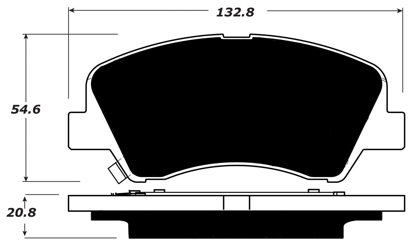 Porterfield Brake Pads for 2012 HYUNDAI ACCENT