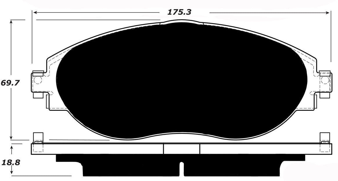 Porterfield Brake Pads for 2012 VOLKSWAGEN CC/Passat CC - 3.6L VR-6