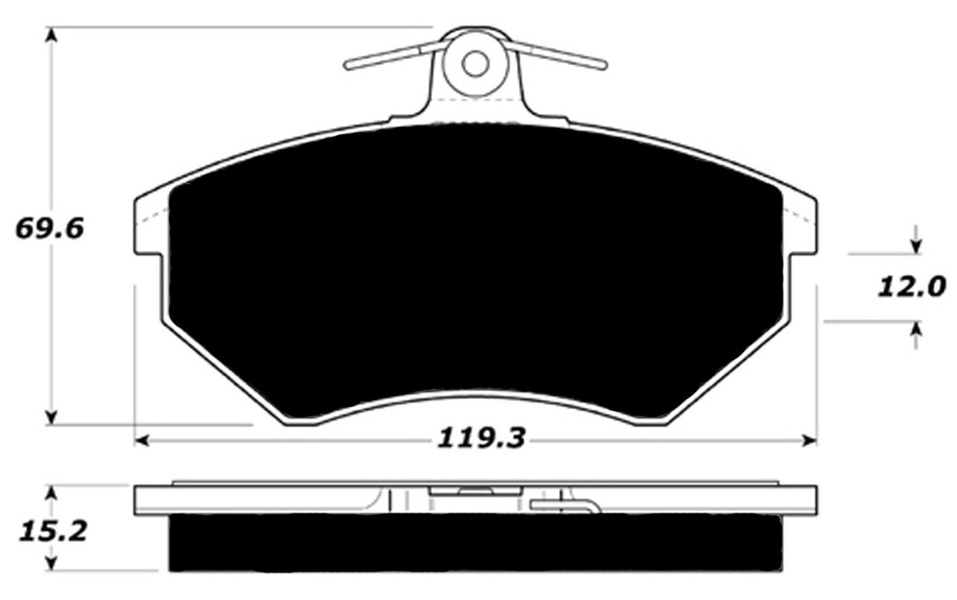 Porterfield Brake Pads for 2000 VOLKSWAGEN CABRIO
