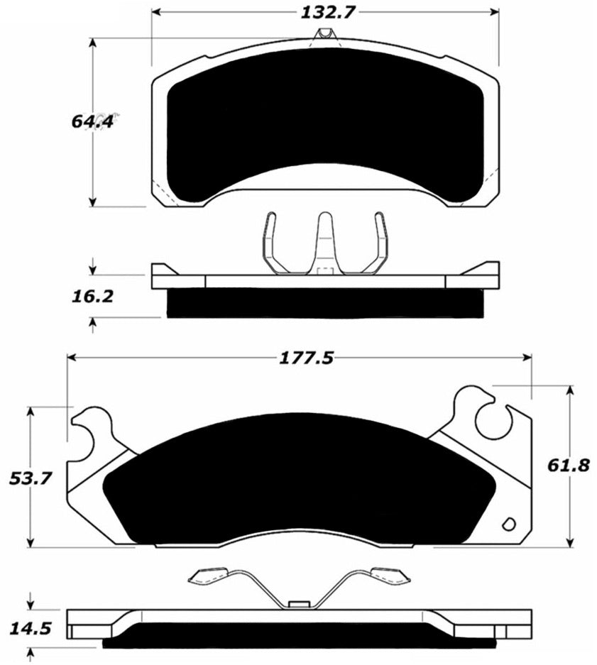 Porterfield Brake Pads for 1987 MERCURY COUGAR Turbo w/Rear Drums