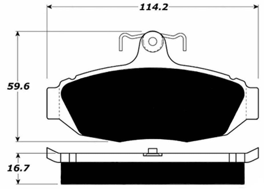 Porterfield Brake Pads for 1990 FORD THUNDERBIRD R/Disc
