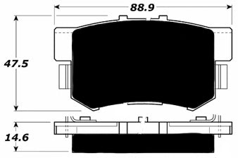 Porterfield Brake Pads for 1997 HONDA ACCORD Coupe 4 Cyl EX
