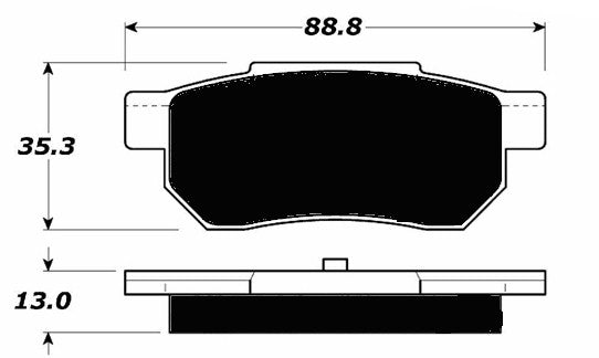 Porterfield Brake Pads for 1994 HONDA CIVIC Del Sol Si w/o ABS