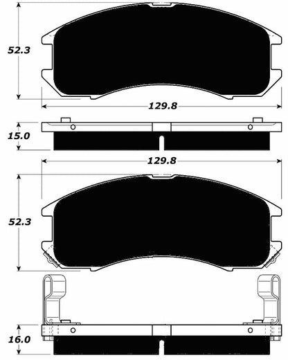 Porterfield Brake Pads for 1989 MAZDA 626 R/Disc