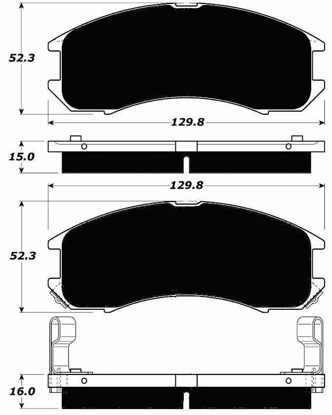 Porterfield Brake Pads for 1990 FORD PROBE R/Disc