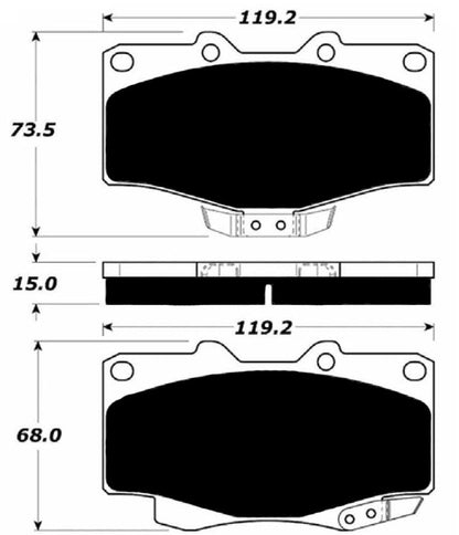 Porterfield Brake Pads for 1994 TOYOTA Pickup 4WD