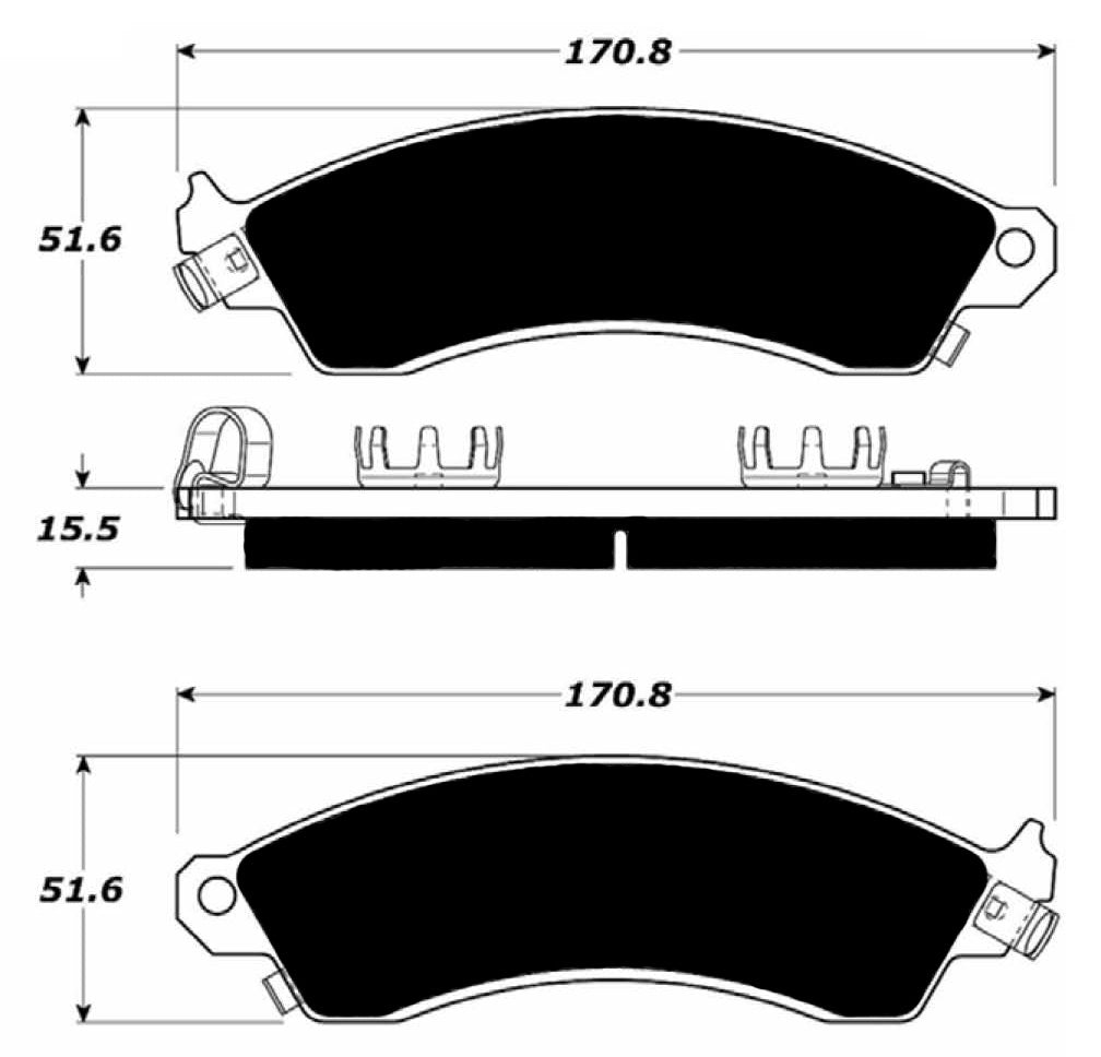 Porterfield Brake Pads for 1996 CHEVROLET CORVETTE