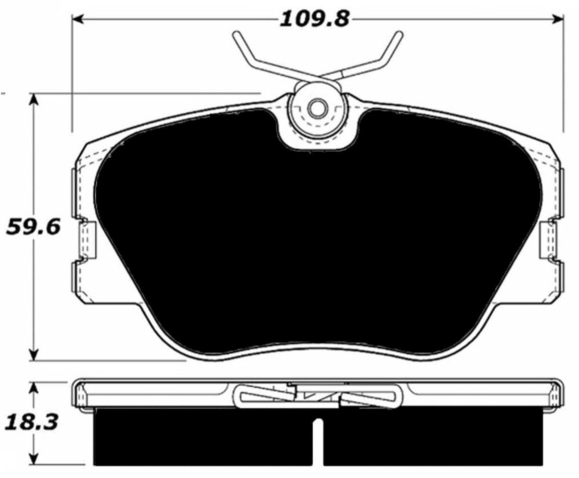 Porterfield Brake Pads for 1991 MERCEDES-BENZ 300D W124