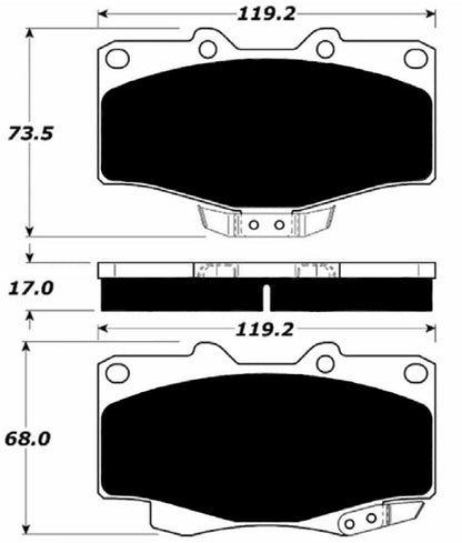 Porterfield Brake Pads for 2000 TOYOTA TACOMA 4WD  6 Lug