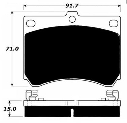 Porterfield Brake Pads for 1997 MAZDA PROTEGE DOHC eng