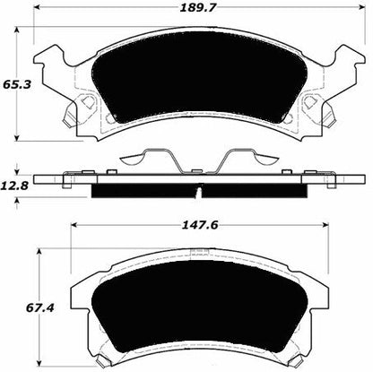 Porterfield Brake Pads for 1997 CHEVROLET CAVALIER w/225mm Rear Drums