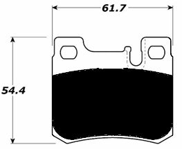 Porterfield Brake Pads for 1995 MERCEDES-BENZ C280 2 Pin Pad R/Cal. w/ASR